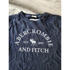 Abercrombie & Fitch Kids Gray Graphic Logo T-Shirt Short Sleeve